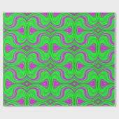 Fluoreszenz-Wellen, modernes Musterpapier Geschenkpapier (Flach)