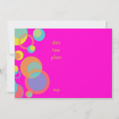 Fluoreszenzblasen der Mod/heißrosa/orange/Limon Einladung (Rückseite)