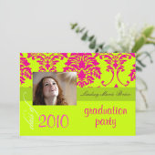 Fluoreszenzdämpfer/heißrosa/Limon Einladung (Stehend Vorderseite)