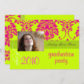 Fluoreszenzdämpfer/heißrosa/Limon Einladung (Vorne/Hinten)