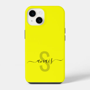 Fluoreszenzfarbname der Neon Color Monogram iPhone 14 Hülle