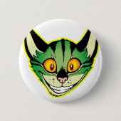 Fluoreszenzierendes Cartoon Cat Button-Abzeichen Button (Vorderseite)