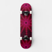 Fluoreszenzrosa Fraktal Starfish Abstrakte Kunst Skateboard (Vorderseite)