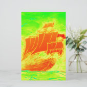 Fluoreszenzsegler Briefpapier (Stehend Vorderseite)