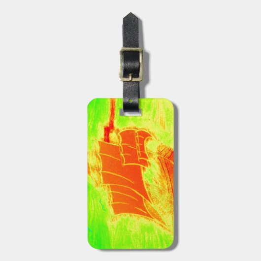 Fluoreszenzsegler Gepäckanhänger (Vorderseite vertikal)