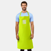 fluoreszierend gelb - fügen Sie Ihr Logo hinzu Schürze (Getragen)