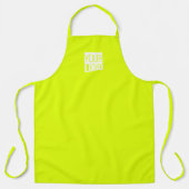 fluoreszierend gelb - fügen Sie Ihr Logo hinzu Schürze (Vorderseite)