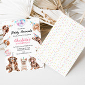 Fluoreszierende anrufende Party Hunde zum Geburtst Einladung