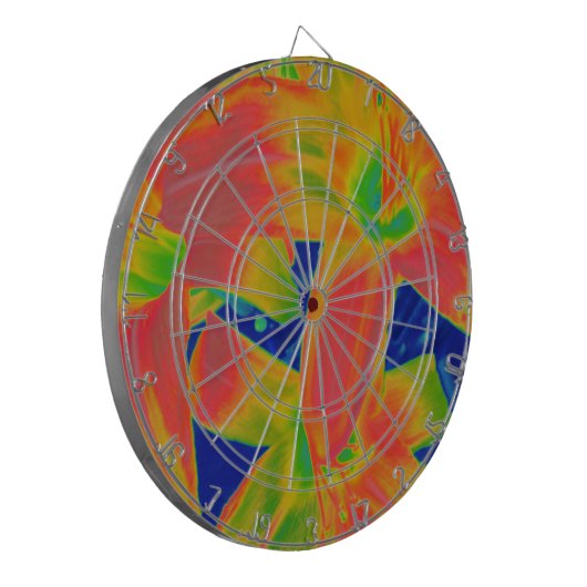 fluoreszierende Blume Dartscheibe (Vorderseite Links)