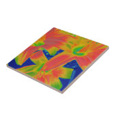 fluoreszierende Blume Fliese (Seite)