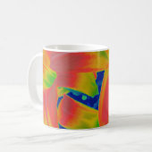 fluoreszierende Blume Kaffeetasse (Vorderseite Links)