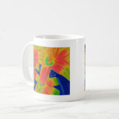 fluoreszierende Blume Kaffeetasse (Vorderseite Links)