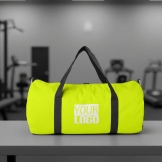 fluoreszierende gelbe Farbe - Logo hinzufügen Duffle Bag