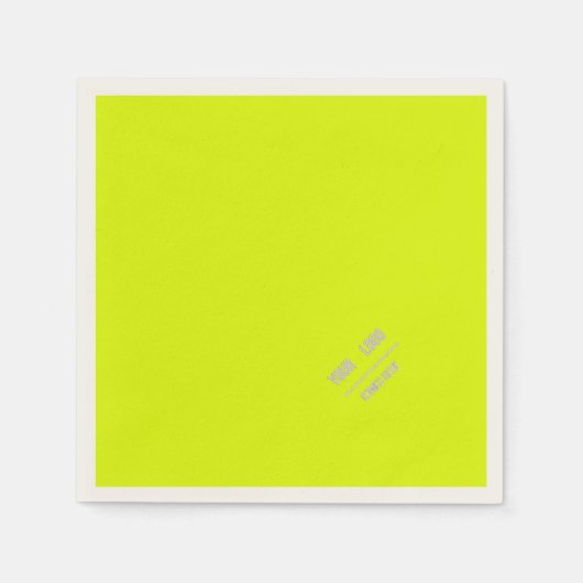 fluoreszierende gelbe Farbe - Logo-Servietten hinz Serviette (Vorderseite)
