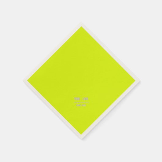 fluoreszierende gelbe Farbe - Logo-Servietten hinz Serviette (Ecke)
