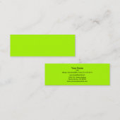fluoreszierende grüne Solid Color Mini Visitenkarte (Vorne/Hinten)