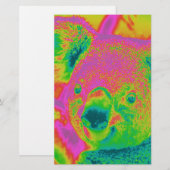 fluoreszierende Koala-Bären Briefpapier (Vorne/Hinten)