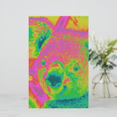 fluoreszierende Koala-Bären Briefpapier (Stehend Vorderseite)
