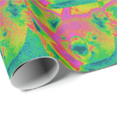 fluoreszierende Koala-Bären Geschenkpapier (Rolleneckpunkt)