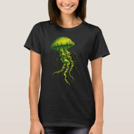 Fluoreszierende Kunstqualle T-Shirt