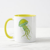 Fluoreszierende Kunstqualle Tasse (Links)