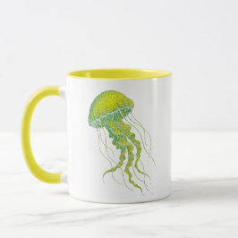 Fluoreszierende Kunstqualle Tasse