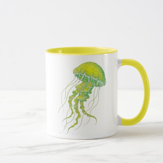 Fluoreszierende Kunstqualle Tasse (Rechts)