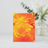 fluoreszierende Rose orange Postkarte (Stehend Vorderseite)