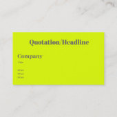 fluoreszierender, feiner Name Visitenkarte (Rückseite)