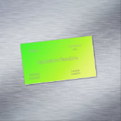 fluoreszierender grün-gelber Farbverlauf Magnetische Visitenkarte (Beispiel)