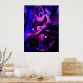 Fluoreszierendes Abstraktes Poster (Küche)