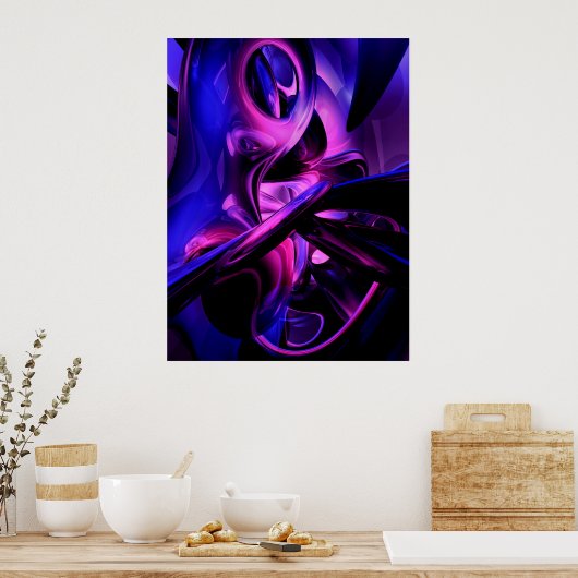 Fluoreszierendes Abstraktes Poster (Küche)