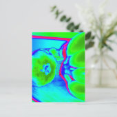 fluoreszierendes Fruchtgrün Postkarte (Stehend Vorderseite)