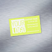 fluoreszierendes Gelb - Fügen Sie Ihr fett Logo hi Magnetische Visitenkarte (Beispiel)