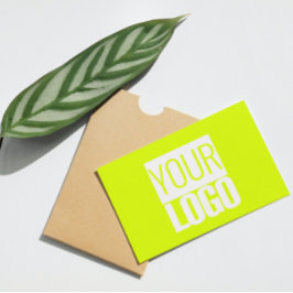 fluoreszierendes Gelb - Fügen Sie Ihr fett Logo hi Visitenkarte