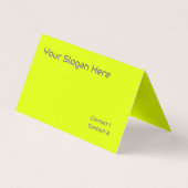 fluoreszierendes Gelb modern Visitenkarten (Rückseite)