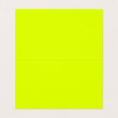 fluoreszierendes Gelb modern Visitenkarten (Innenseite Aufgefaltet)