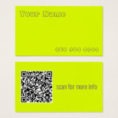 fluoreszierendes Gelb - QR-Code hinzufügen (Vorne & Hinten)