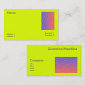 fluoreszierendes Gelb Visitenkarte (Vorne/Hinten)