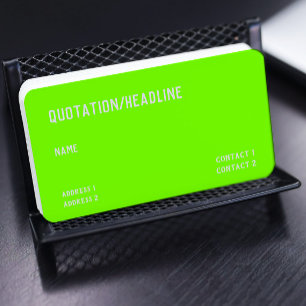 fluoreszierendes Grün - QR-Code Visitenkarte