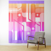 Fluoreszierendes pastellfarbenes geometrisches Mus Wandteppich (Beispiel)