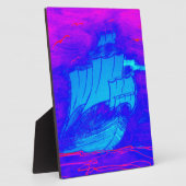 fluoreszierendes Segelboot 1 Fotoplatte (Seite)