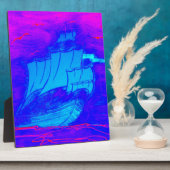 fluoreszierendes Segelboot 1 Fotoplatte (Seite)