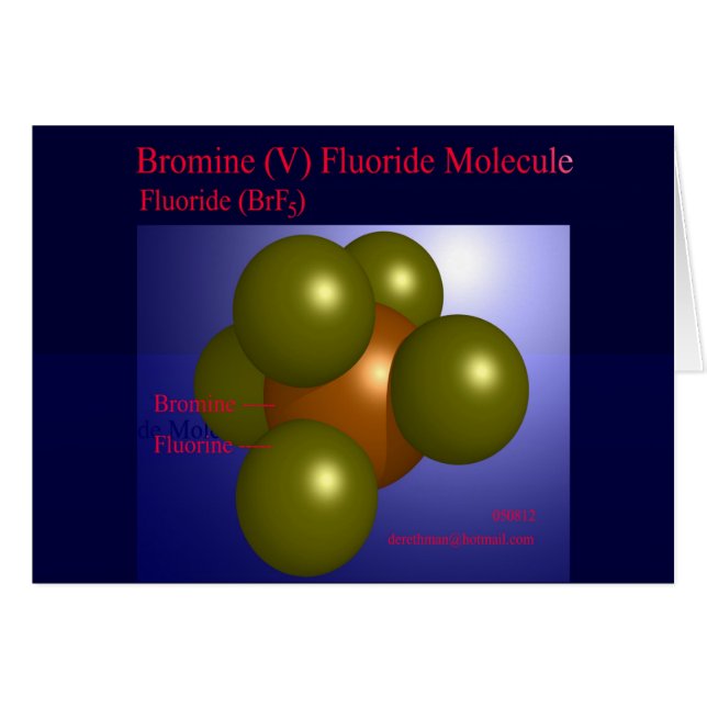 Fluorid-Molekül des Brom-(V) (Karte) (Vorderseite (Horizontal))
