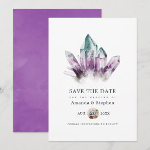 Fluorit-Kristalle Hochzeit Termin vormerken Save The Date
