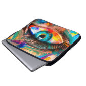 "Fluorit" - Ölmalerei. Konzeptueller abstrakt-pic Laptopschutzhülle (Vorne Knopf)