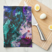 Fluorite Crystal Geode Marble Abstrakt Geschirrtuch (Viertel Falte)