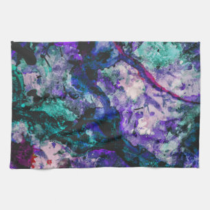 Fluorite Crystal Geode Marble Abstrakt Geschirrtuch