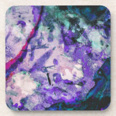 Fluorite Crystal Geode Marble Abstrakt Getränkeuntersetzer (Vorderseite)