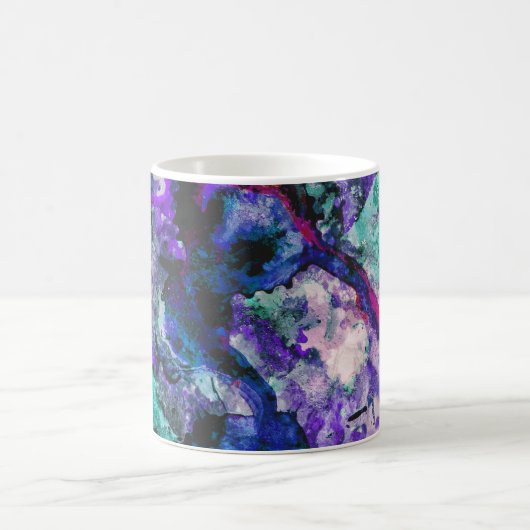 Fluorite Crystal Geode Marble Abstrakt Kaffeetasse (Mittel)
